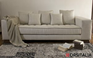 BRUNELLESCHI-orsitalia-Modern-Stoff und Leder-Sofa