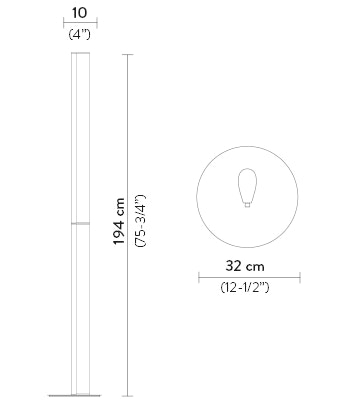 Slamp Modula Stehleuchte linear maßen